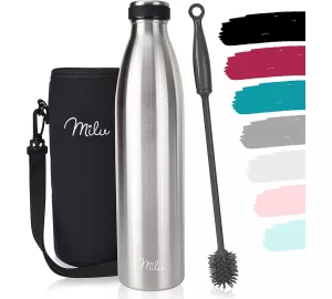 Milu Edelstahl-Trinkflasche (1 l) von Milu
