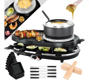 Kesser 3in1 Raclette-Grill mit Naturgrillstein von Kesser