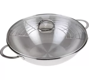 GRÄWE Edelstahl Wok (32 cm) in gelb von GRÄWE