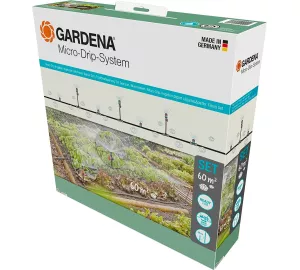 Gardena Tropfbewässerung Set Gemüse-/Blumenbeet (60 m²) in schwarz von GARDENA