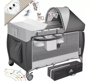 Kidiz Babybett 3 in 1 in grau von KIDIZ