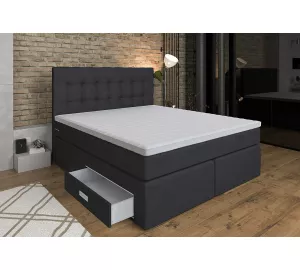 Tesla Dreams Boxspringbett Ankona in schwarz von Tesla Dreams