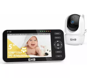 GHB Babyphone mit Kamera 5 Zoll 720P HD von GHB