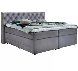 Belanoti Boxspringbett Lara mit Stauraum in grau von Belanoti