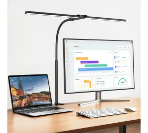 EppieBasic Doppelkopf Schreibtischlampe LED in schwarz von EppieBasic