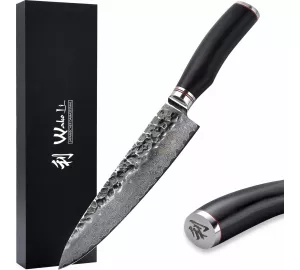 Wakoli EBO Premium Damast Chefmesser in silber von Wakoli