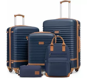 Coolife Koffer-Set 5tlg ABS Hartschale DE96 von COOLIFE