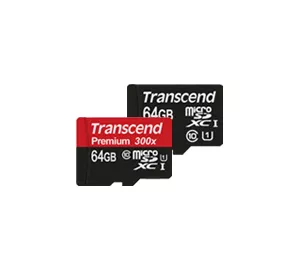 Transcend Micro-SDXC Premium 300x Class 10 UHS-I (64 GB) von Transcend